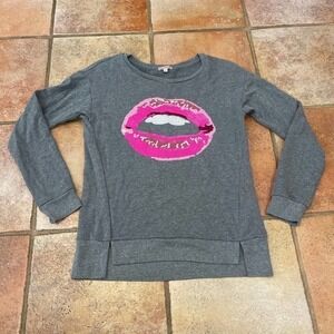 Juicy couture sequin lips sweatshirt size small